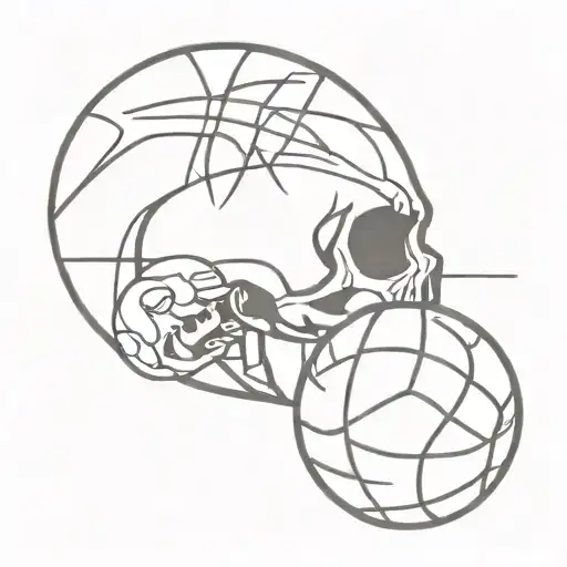 Basketball And Skull