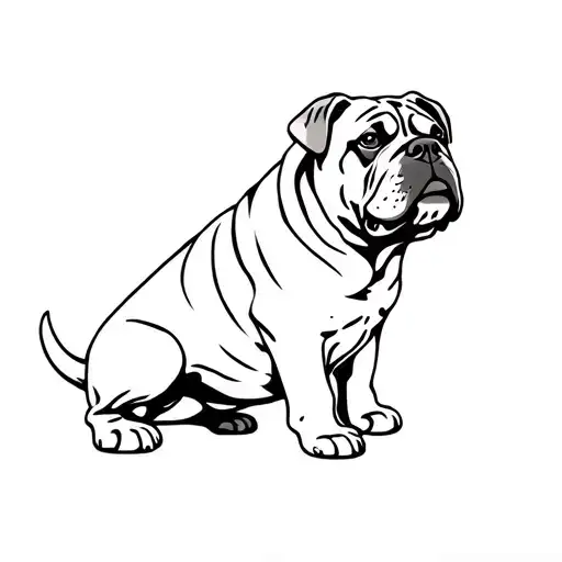 Dog Sharpei By
