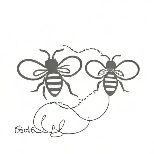 Two Littlebit Different Dumble Bees And Infinity Symbol