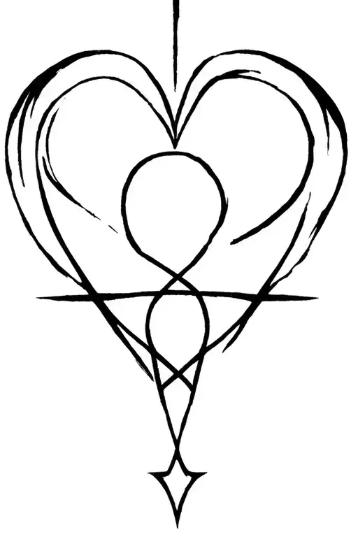 Chastity Pentagram Heart