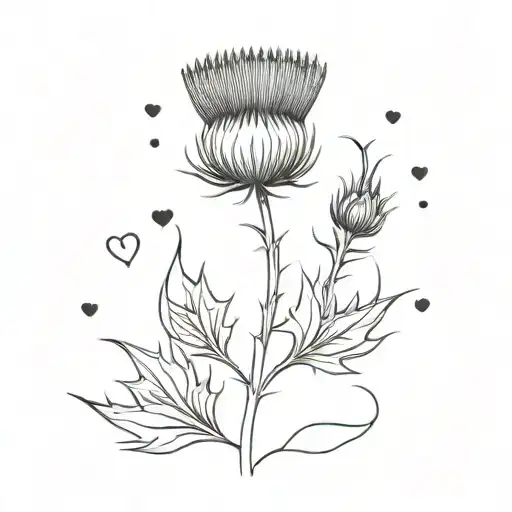 Thistle With Love Heart
