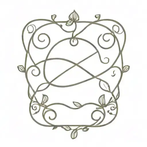 Flowered Vine Tattoo In The Shape Of Infinity Symbol