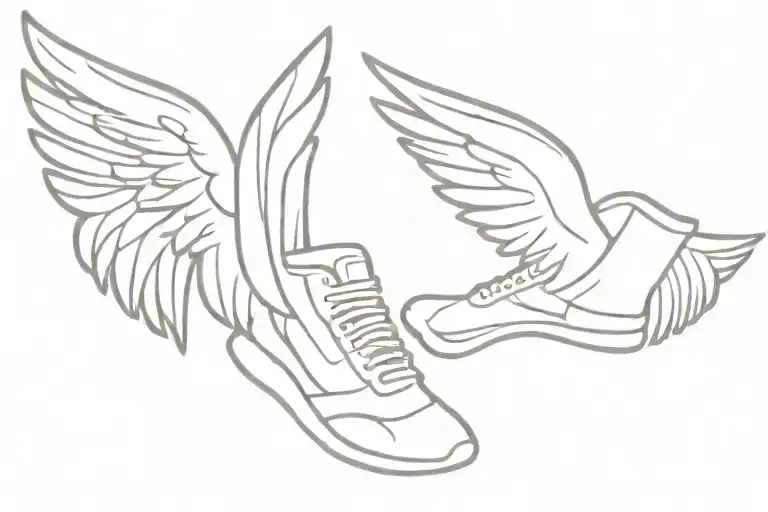 Running Shoe Angel Wings