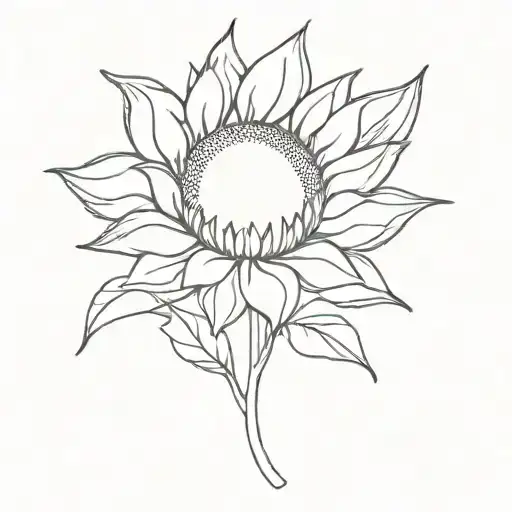 Sunflower Blooming From Spoon