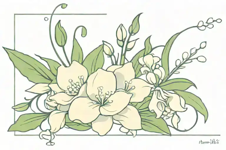 Formula 1 With Lily Of The Valley And Roses Intertwined