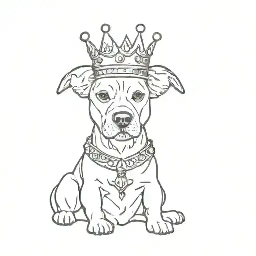 A Dog Wearing A Crown