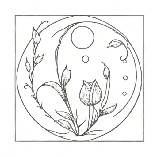 Moon And Snow Drop Flower