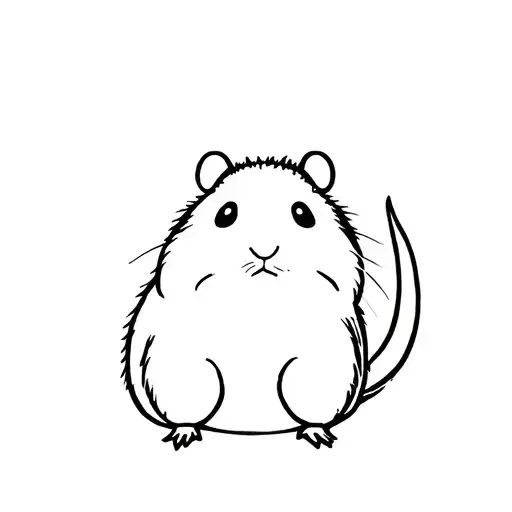 Hampster With Black Stripe Down Its Back