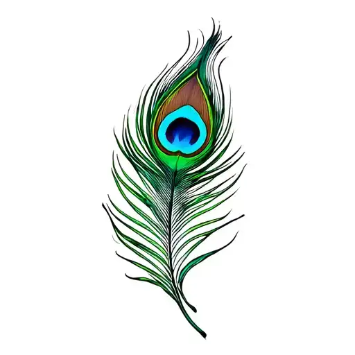 Colourful Peacock Feather