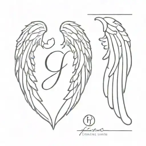 Angel Wings With Virgo Zodiac Sign