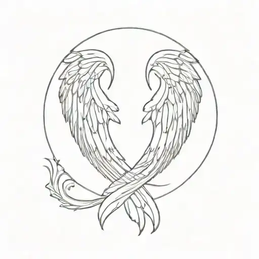 Angel Wings With Virgo Zodiac Sign