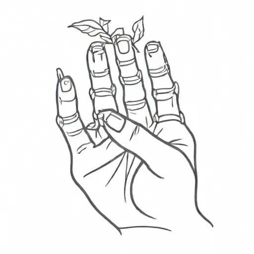 Minimalist Skeleton Fingers Holding An Aple With Tip Of Its Fingers