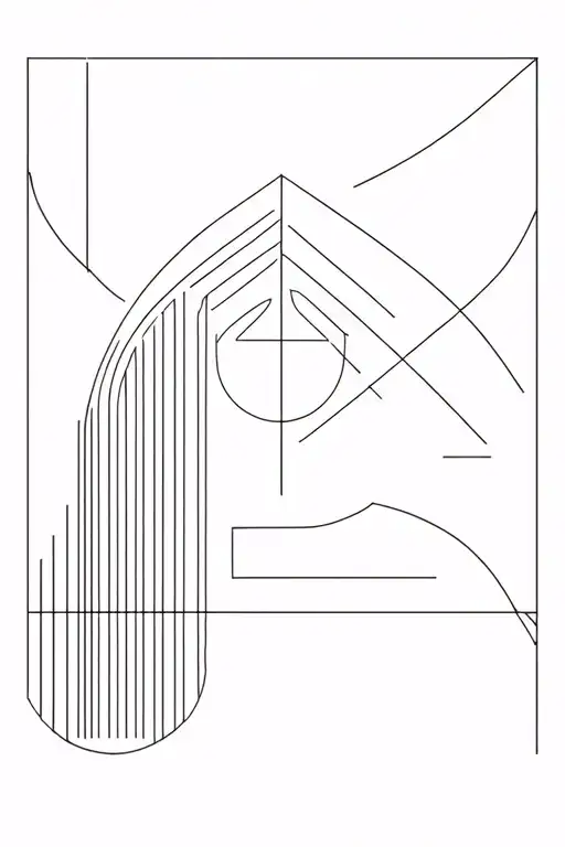 Geormetric Form With A Lots Of Line Of Different Width