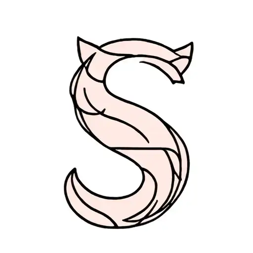 Cat Print And Letter S Incorporated Somehow