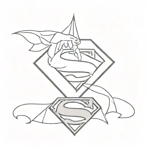 Dad Memorial Tattoo Featuring Superman Logo