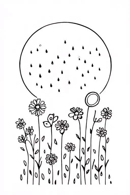 Rain Sun And Flowers