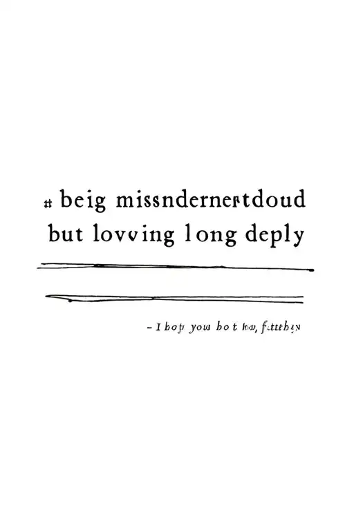 A Quote About Being Misunderstood But Loving Deeply