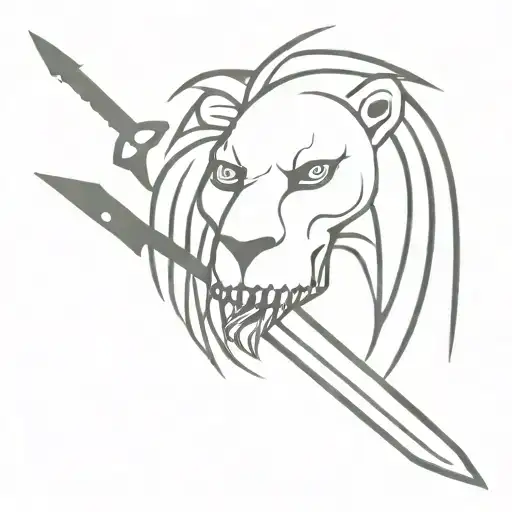 Raven Skull Sword Lion