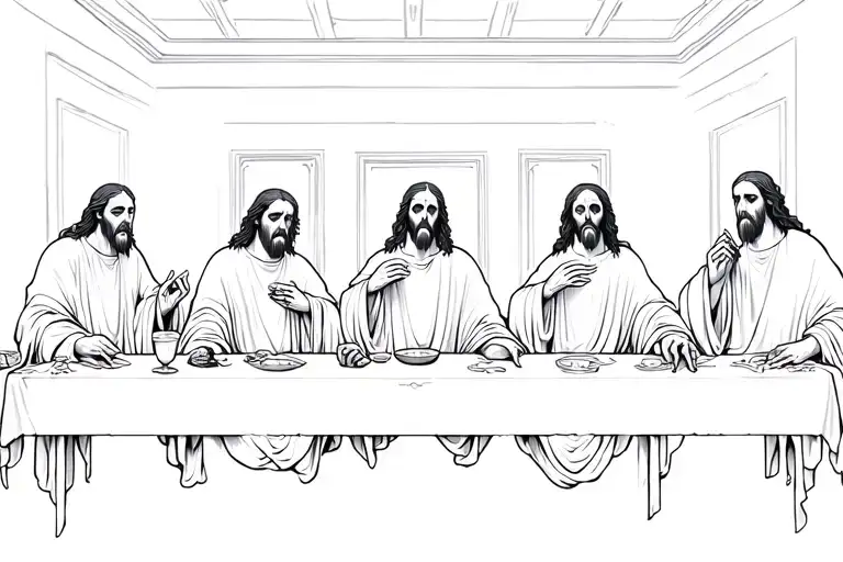 Last Supper Of Zombies Eating Jesus