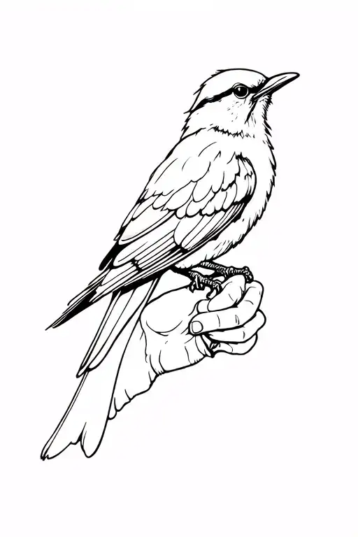 Tatouage Jack Sparrow Bird Holding