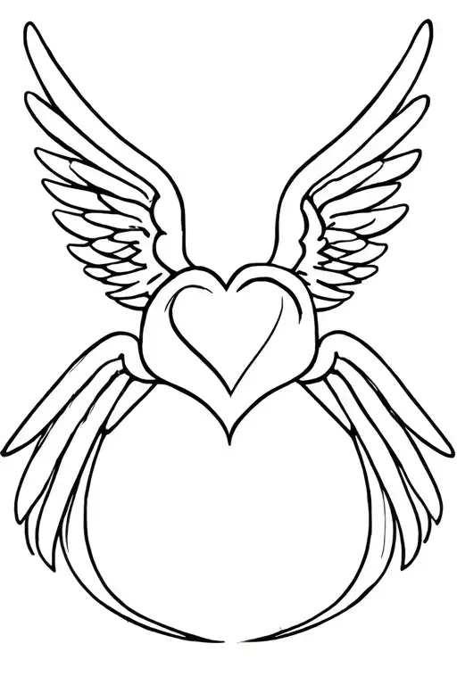 Heart With Angle Wings