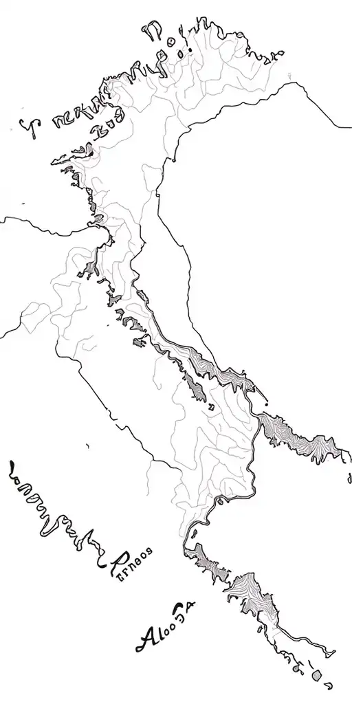 Topographic Map Johnson's Pass Alaska Line Work