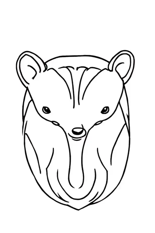 European Badger Tattoo Symbol