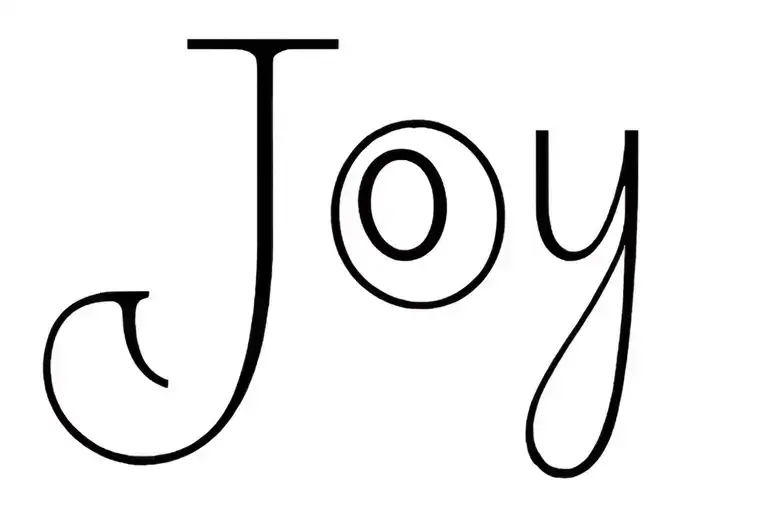 Joy Name Tattoo Symbol Made