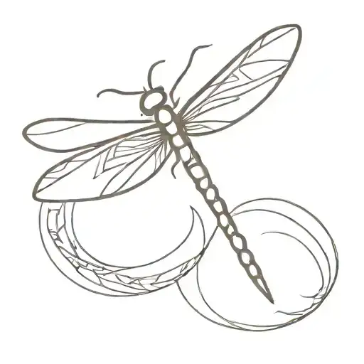 Dragonfly With A Phoenix Wrapped Around It