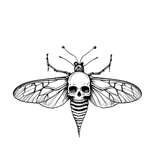 Skull And Moth