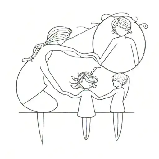 Matching Family Tattoo For Mother And Daughters