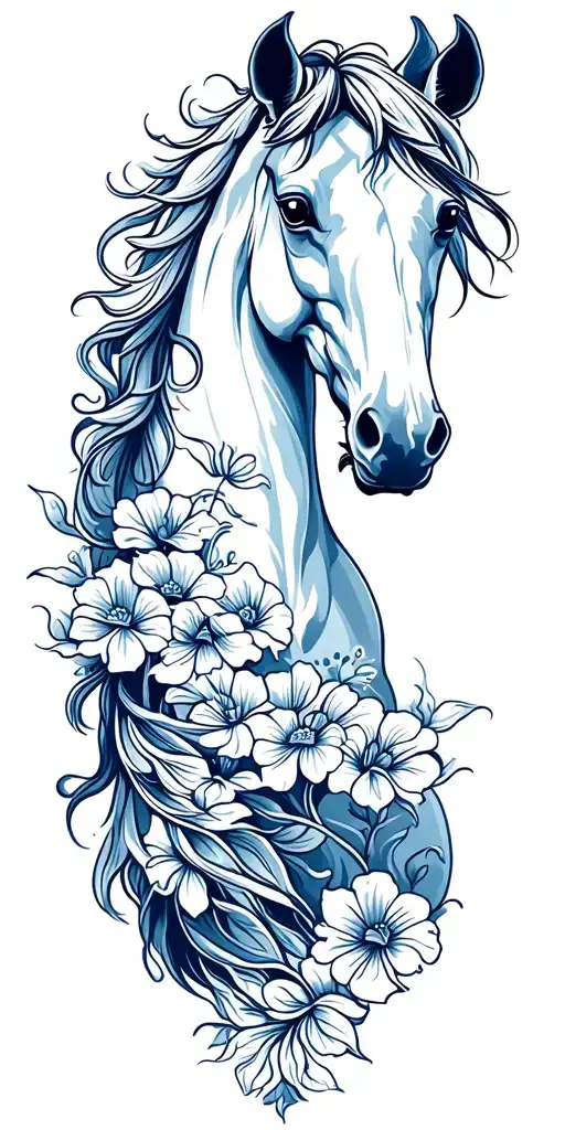 Delftware Pattern With Horse