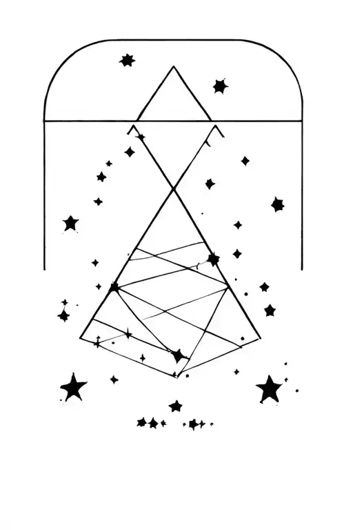 Gemini Constellation And Pyramid