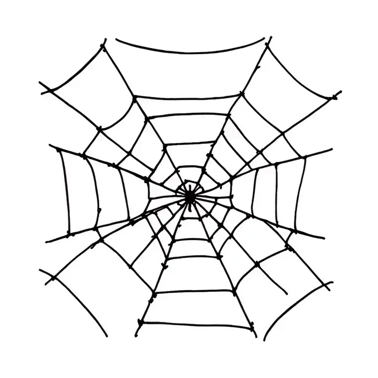 Nautical Inspired Spiderweb Tattoo Design