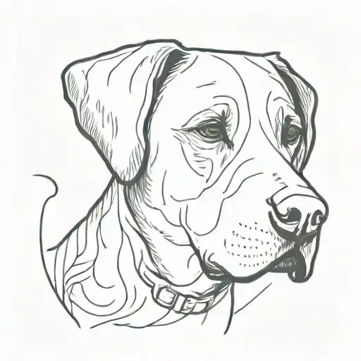 Snorkeling Black Lab Dog Portrait