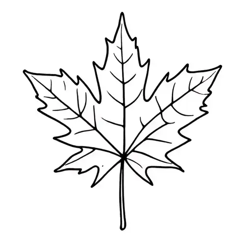 Maple Leaf With Heart Shape
