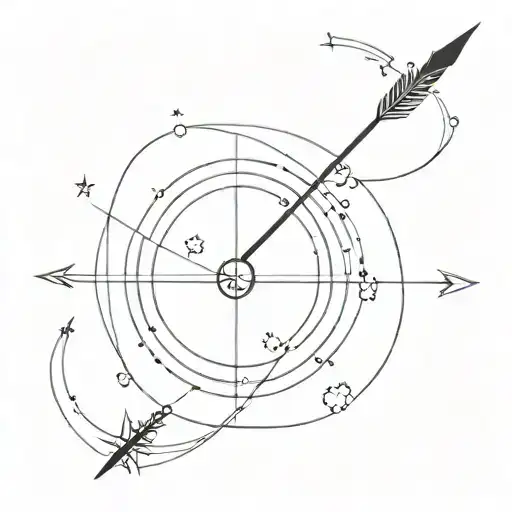 Archery Arrow With System Solar System