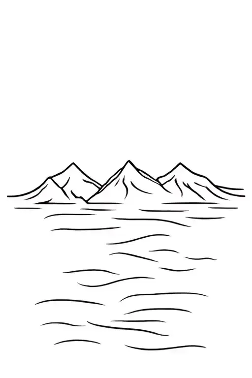 Sea And Mountain Range