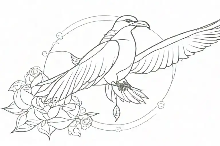 Frigate Bird With Mandala Design