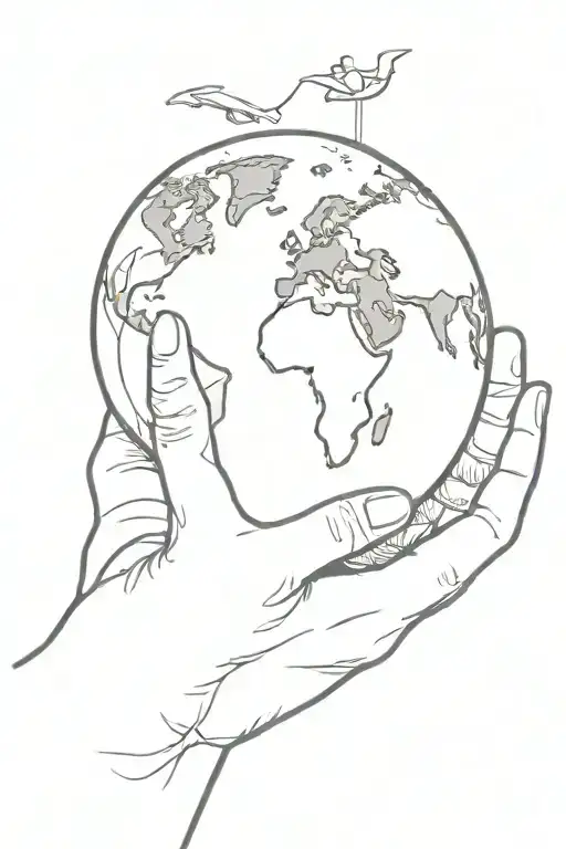 Man Holding The Globe With Thw World Is Yours Written On It