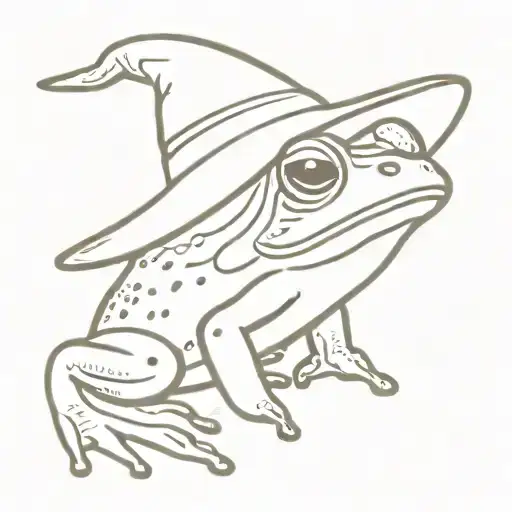 Desert Rain Frog Wearing Wizard Hat