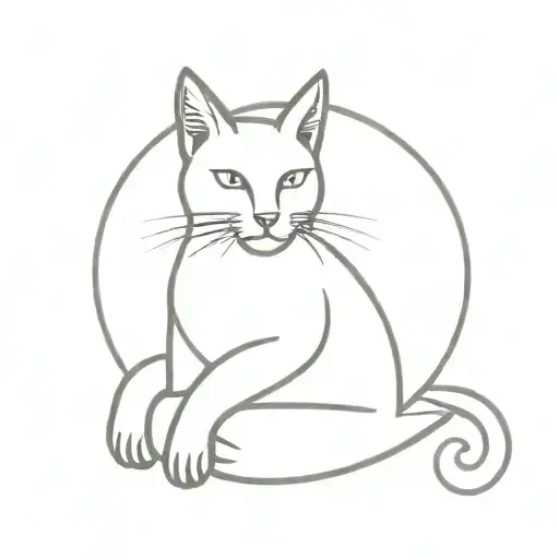 Gemini Moon Cat Sitting