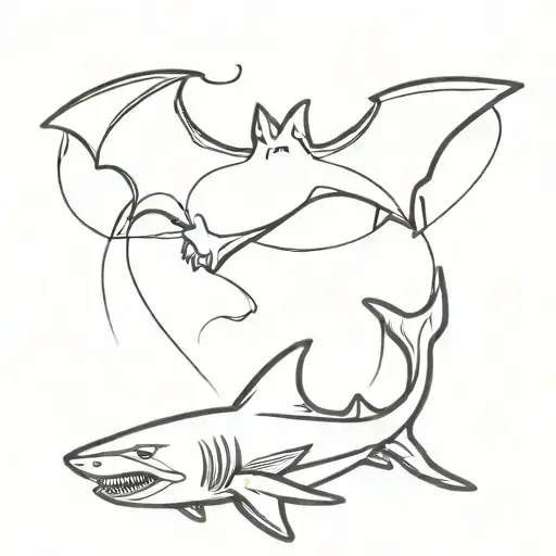 Bat On A Sharks Back