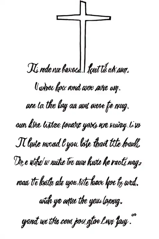 Cross With Bible Quote