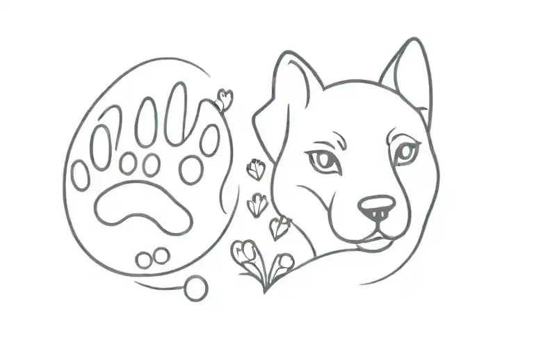 Cat And Dog Paw Prints