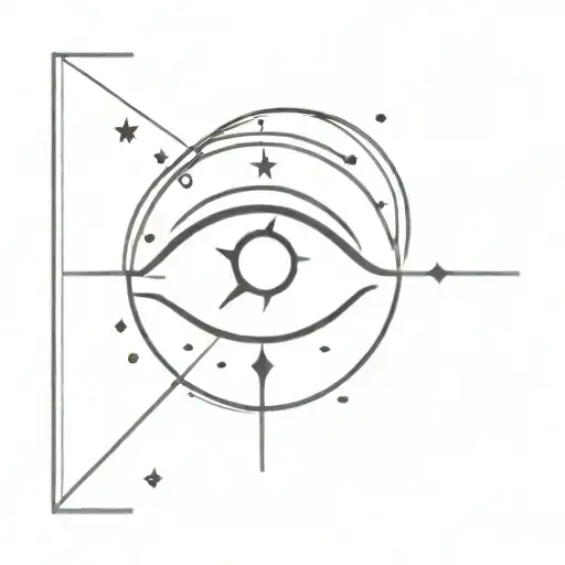 Small Eye With A North Star Which Is The Main Focus