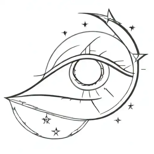 A Eye With A Nothern Star In The Pupil
