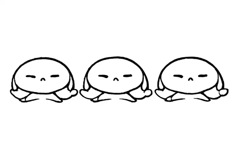Three Kodama Sitting Together