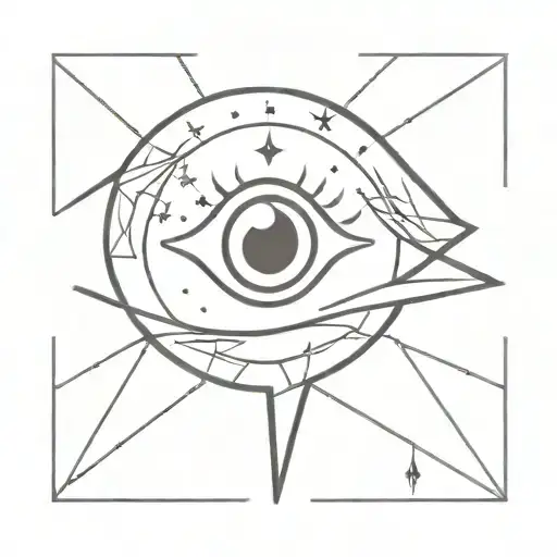 A Eye And A Northern Star In Its Pupil