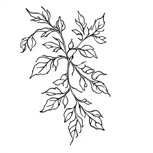 Vine With Leaves And Flowers